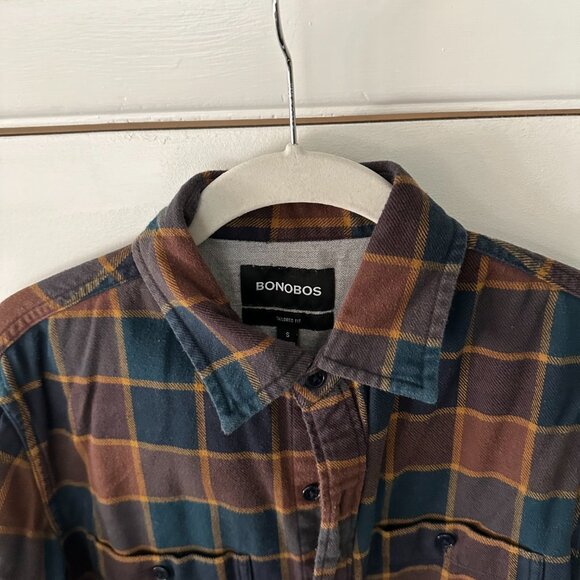 Flannel Bonobos Button Down Shirt Mens - Picture 3 of 5